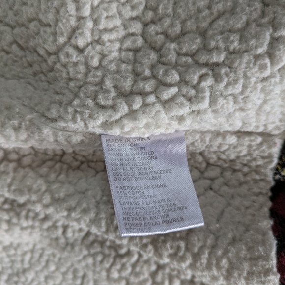 Altar'd State Plaid Sherpa Lined Long Sleeve Button Up Flannel Jacket Small - Picture 5 of 6